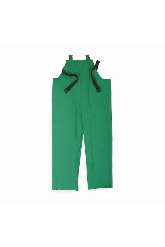 Flame Resistant Rain Bib Overall,Green,S 4PCR7