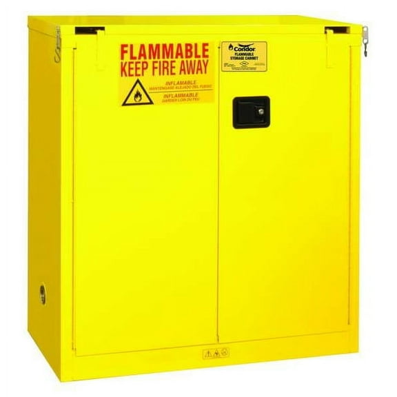 Condor HazmatStorageCabinet,Yellow,Steel 45AE86