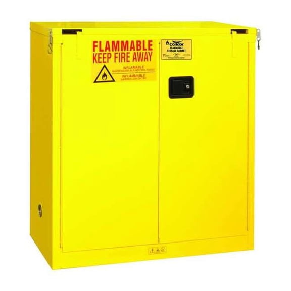 Condor HazmatStorageCabinet,Yellow,Steel 45AE86