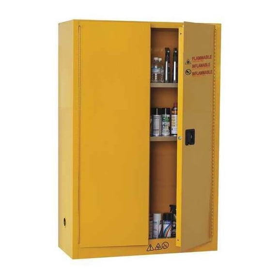 Condor Flammable Safety Cabinet,45 Gal.,Yellow 42X501