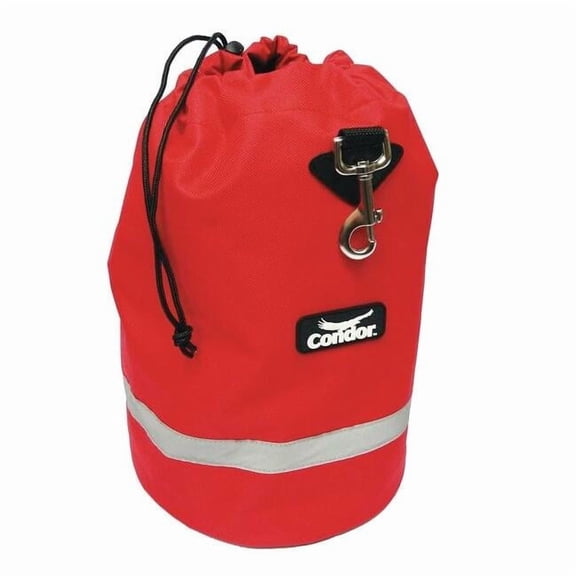 Condor Fleece Lnd Bag, Drawstring, 14x8-1/2In, Red 25F567