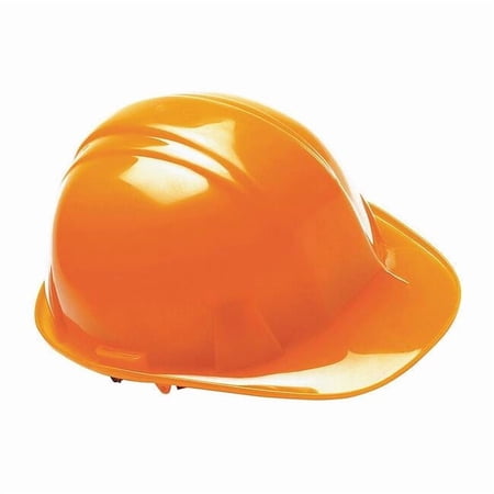 Front Brim Hard Hat, SL Series, Polyethylene, Type 1, Class E, Ratchet, Side Slots, Hi-Vis Orange