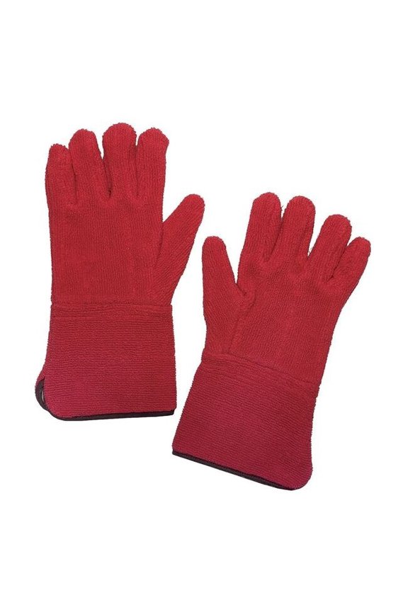Heat Resist Gloves,Red,XL,Terry Cloth,PR 4JC92