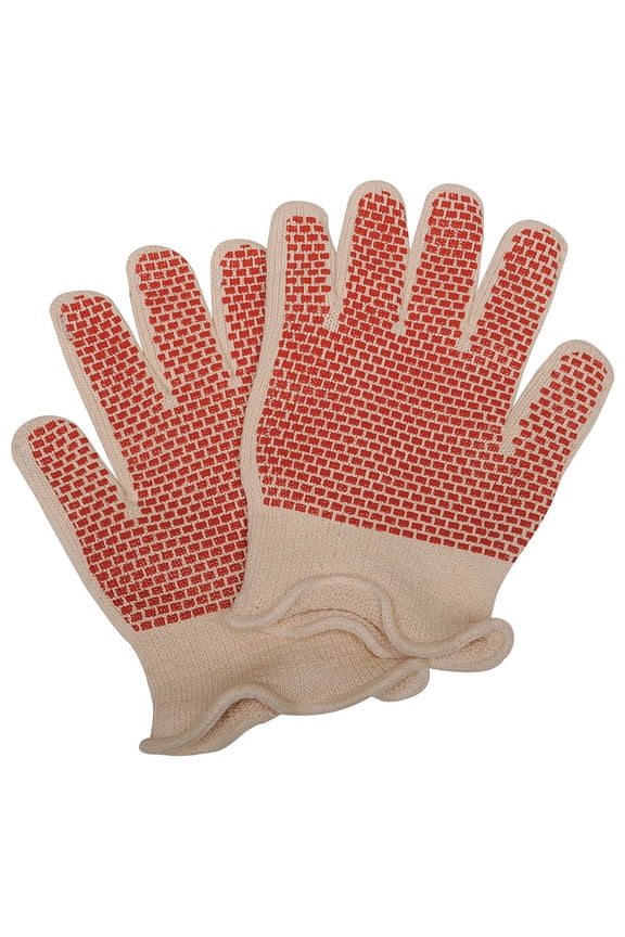 Heat Resistant Gloves, Cotton, 300(Deg)F Max. Temp., Men's L, PR 1 - 4JF36