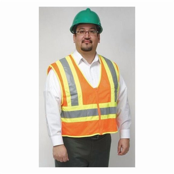 Condor 4XL Flame Resistant High Visibility Vest, Orange 4CWD3