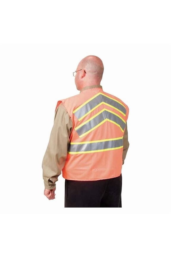 2XL Class 2 High Visibility Vest, Orange 1YAL6