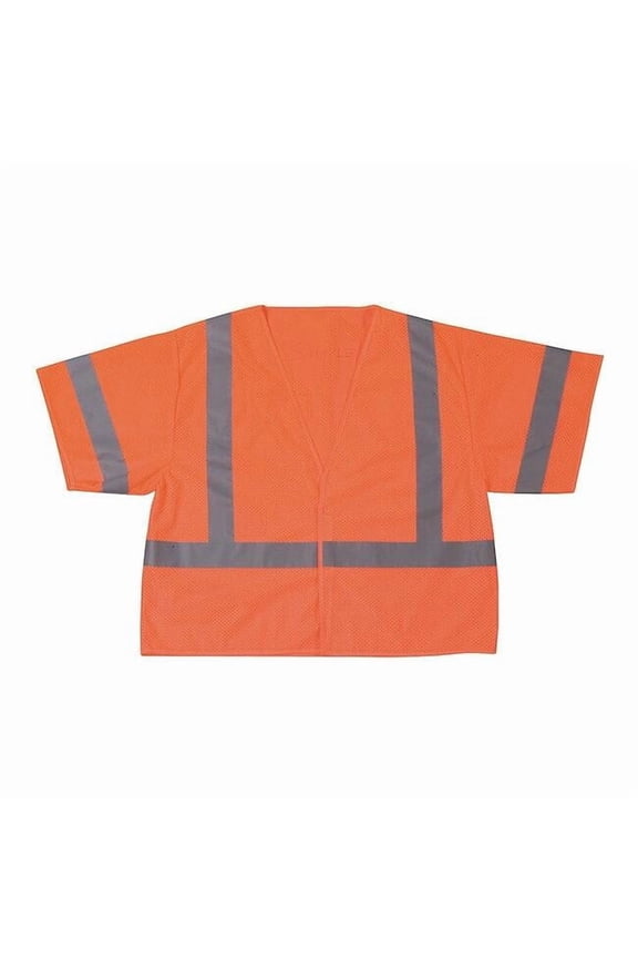XL Class 3 High Visibility Vest, Orange 1YAR4