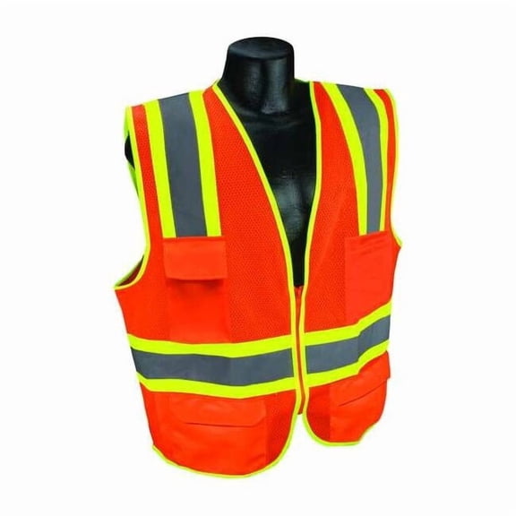 Condor High Visibility Vest,Orange/Red,L 53YM26