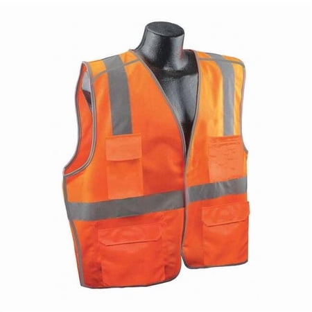 Condor High Visibility Vest,Orange/Red,L/XL 53YN06