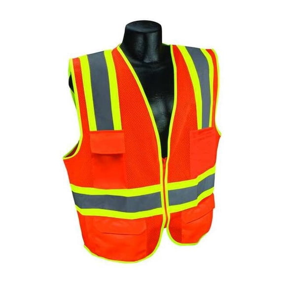 Condor High Visibility Vest,Orange/Red,S 53YM24