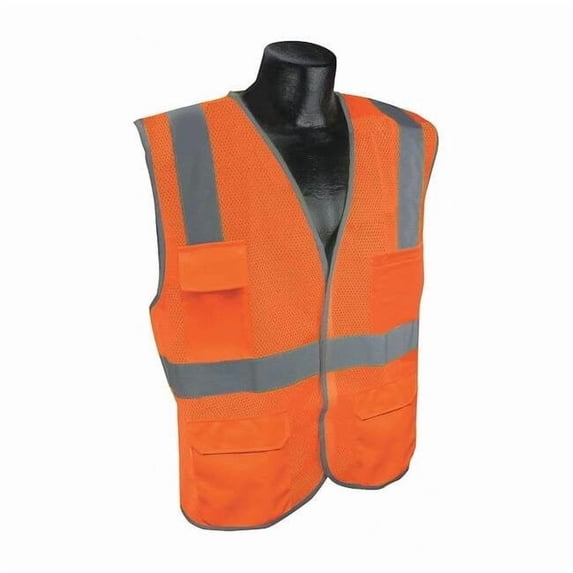 Condor High Visibility Vest,Orange/Red,S/M 53YM16