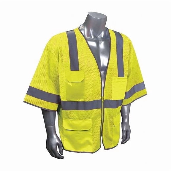 Condor High Visibility Vest,Yellow/Green,L 53YN79