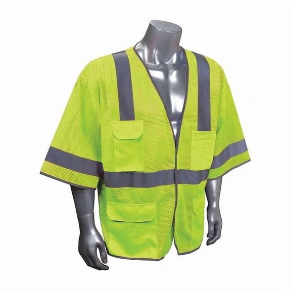 Condor High Visibility Vest,Yellow/Green,L/XL 53YP07
