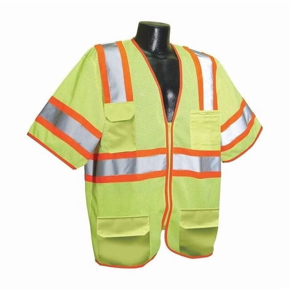 Condor High Visibility Vest,Yellow/Green,M 53YN94