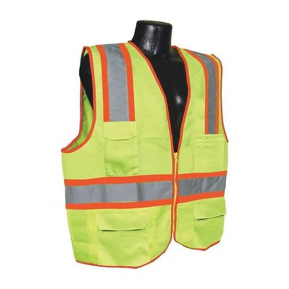 Condor High Visibility Vest,Yellow/Green,XL 53YM51