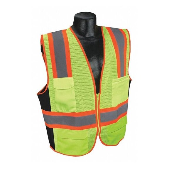 Manufacturer Varies High Visibility Vest,Yellow/Green,XL 53YM83