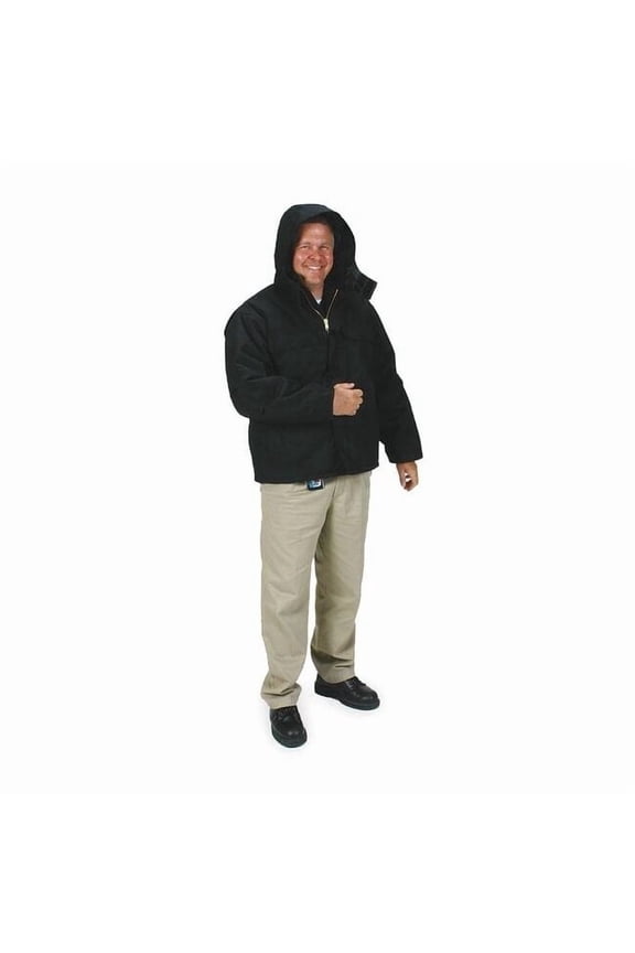 Coat, 1000-denier Condura(R) Nylon, Zipper, Black, Xl 2KTH9