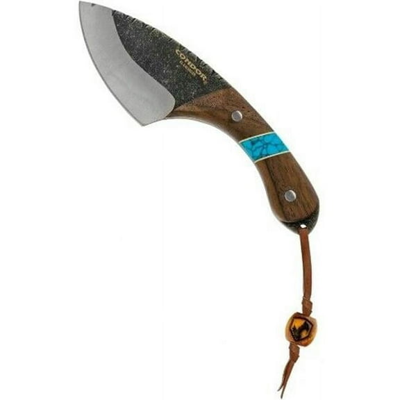 Condor Imacasa Tool 2019 3.5 in. River Skinner with Hand Crafted Welted Leather Sheath, Blue