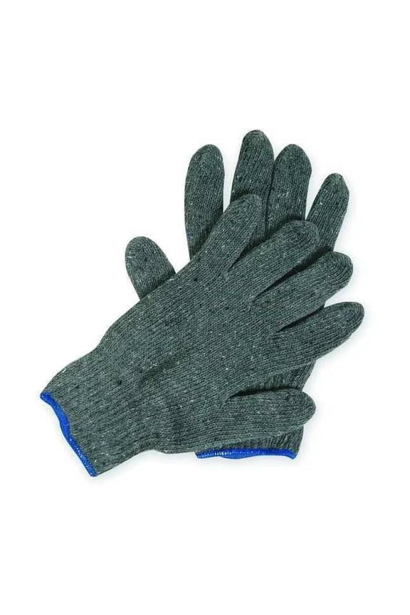 Knit Gloves, Cotton/Polyester, None Uncoated, Knit, Gray, XL, 12 PK 4NML4