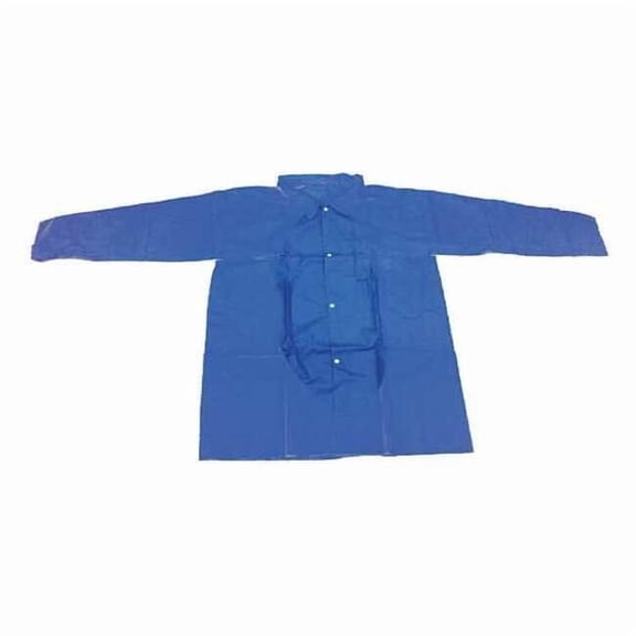 Disposable Lab Coat, Polypropylene, Snaps Closure, Blue, M, 30 PK 32KF65