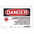 thumbnail image 1 of Condor Laser Warning Sign,7 in x 10 in,Aluminum 451R67, 1 of 1
