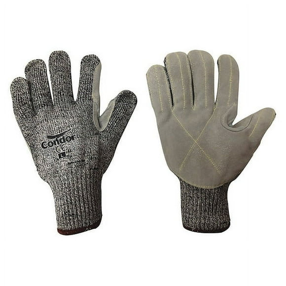 Condor Leather Gloves,Gray,2XL,PR 29JV79