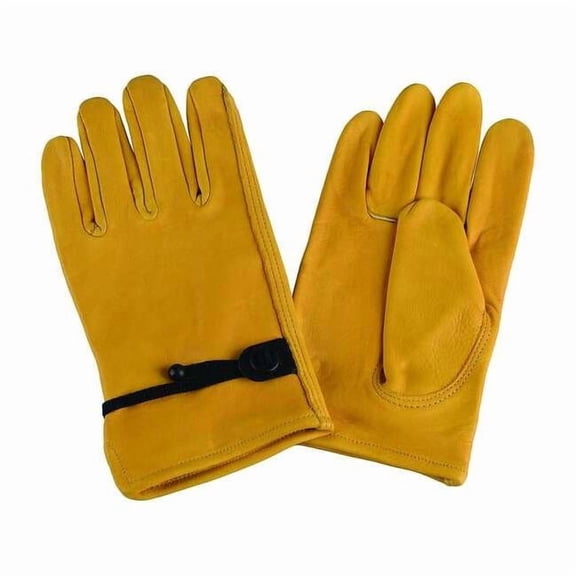 Leather Drivers Gloves, Cowhide, Cinch, Keystone Thumb, Gunn Cut, Washable Liner, Yellow, S 1 PR