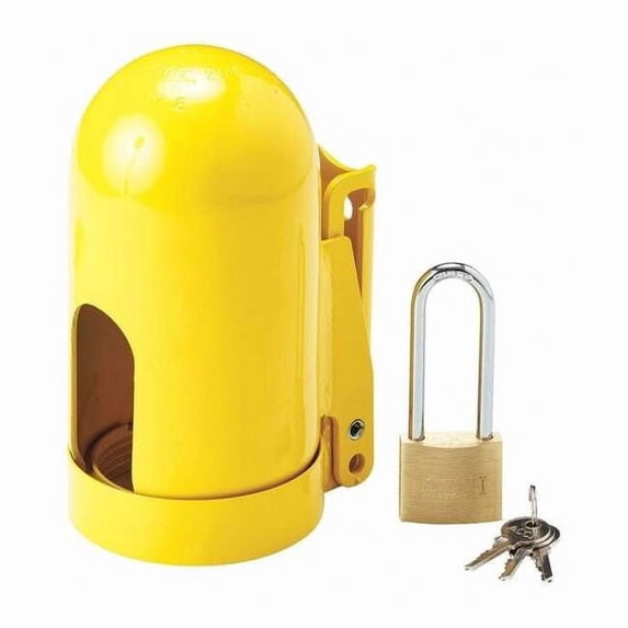Condor Locking Cylinder Cap,Yellow,Steel 437R36