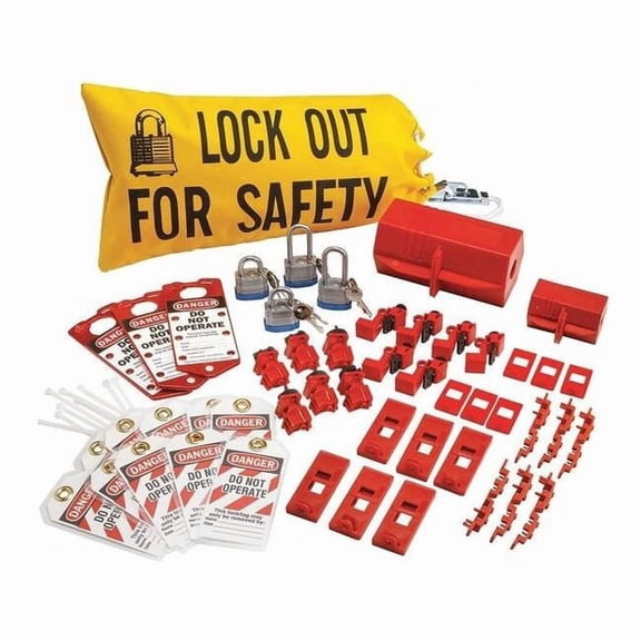 Condor Lockout Kit,Black/Yellow,9-3/4" H 437R68