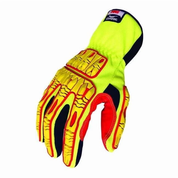 Impact Gloves,Size 2XL,Yellow,PR 53GN02