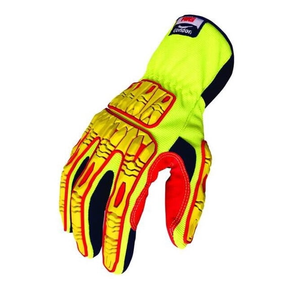 Impact Gloves,Size 2XL,Yellow,PR 53GN02