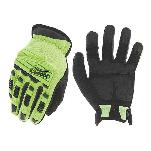 Condor Mechanics Gloves,Hi-Vis Green,8,PR 488C54