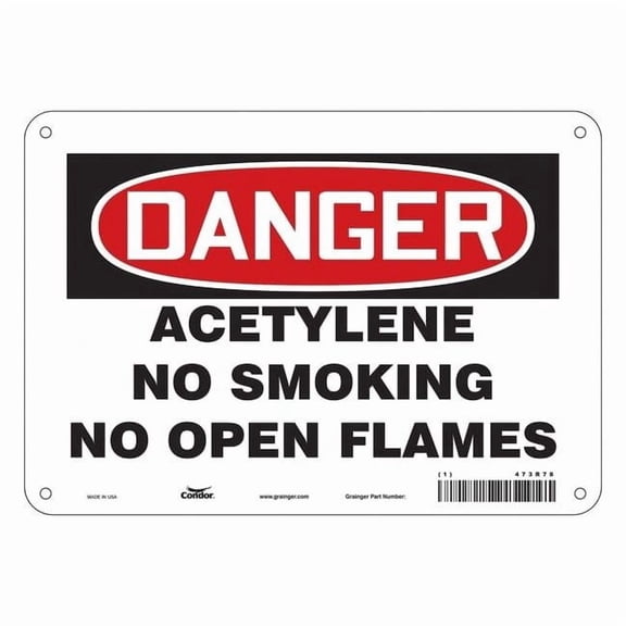 Condor No Smoking Sign, 7" H, 10" W, Vertical Rectangle, English, 473R78 473R78