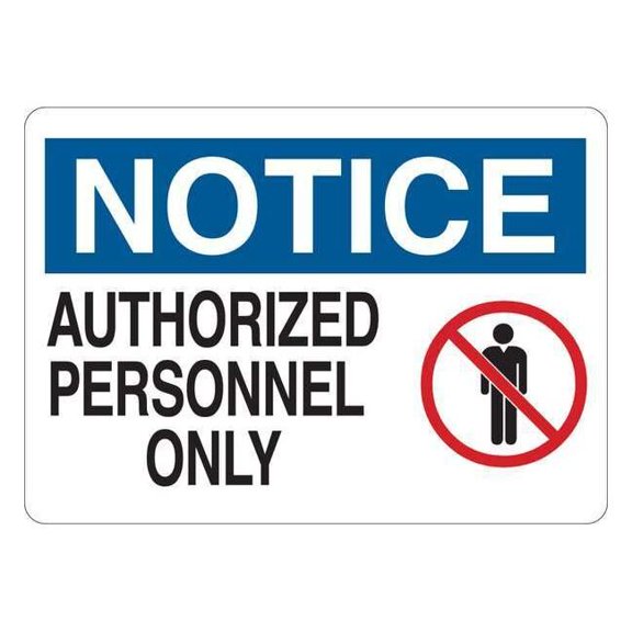 Condor Notice Sign, 10 in H, 14 in W, Vinyl, English, 35GE21 35GE21