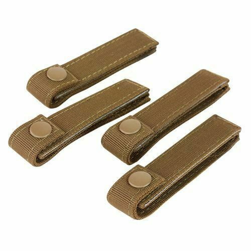 Condor 223 4" MOD MOLLE PALS Modular Web Gear Replacement Tie Straps - 4 Piece, Coyote Brown