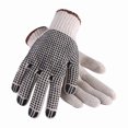 thumbnail image 1 of Knit Gloves, Cotton/Polyester, Dotted Palm, Knit, Beige/Black, XL, 1 PR, 1 of 1