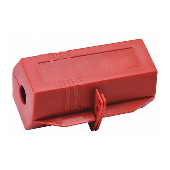 Condor Plug Lockout,Red,3-13/32" H,3-1/2" L 437R59