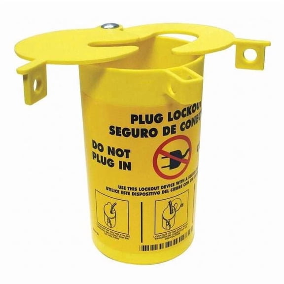 Condor Plug Lockout,Yellow,3-1/2" H,6-1/4" L 437R61