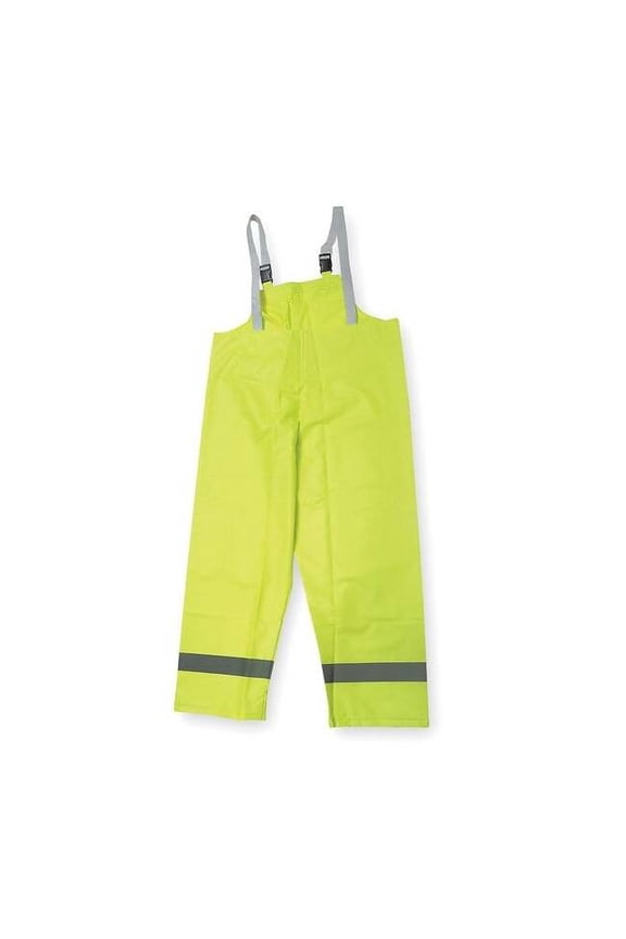 Rain Bib Overall,Class E,Ylw/Grn,2XL 4GE71
