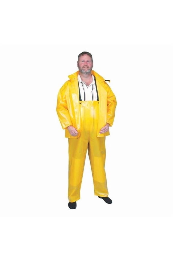 Rain Bib Overall,Unrated,Yellow,XL 4PCK9