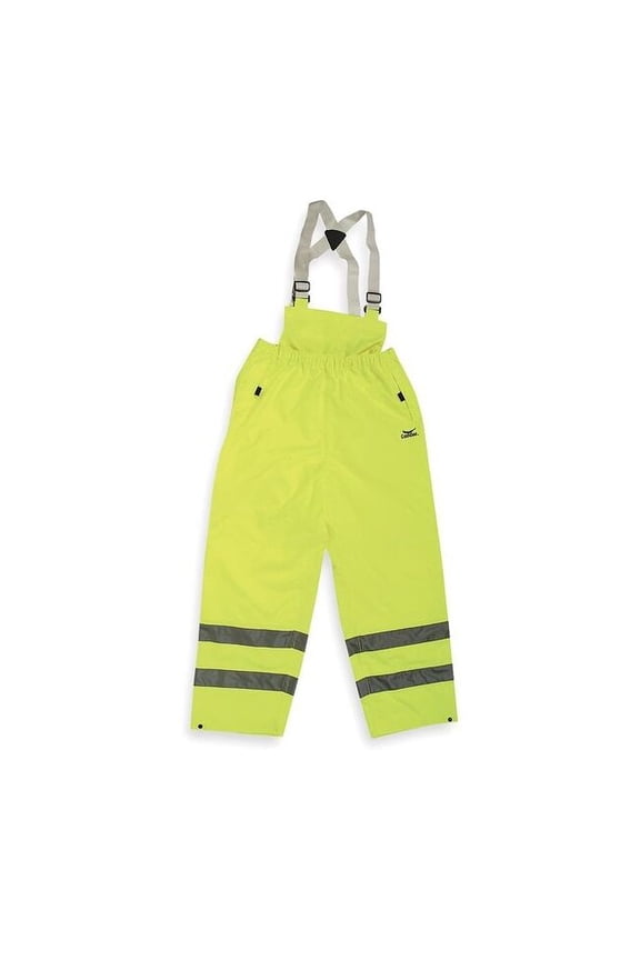 Rain Bib Overall,Unrated,Ylw/Grn,4XL 4PCU7