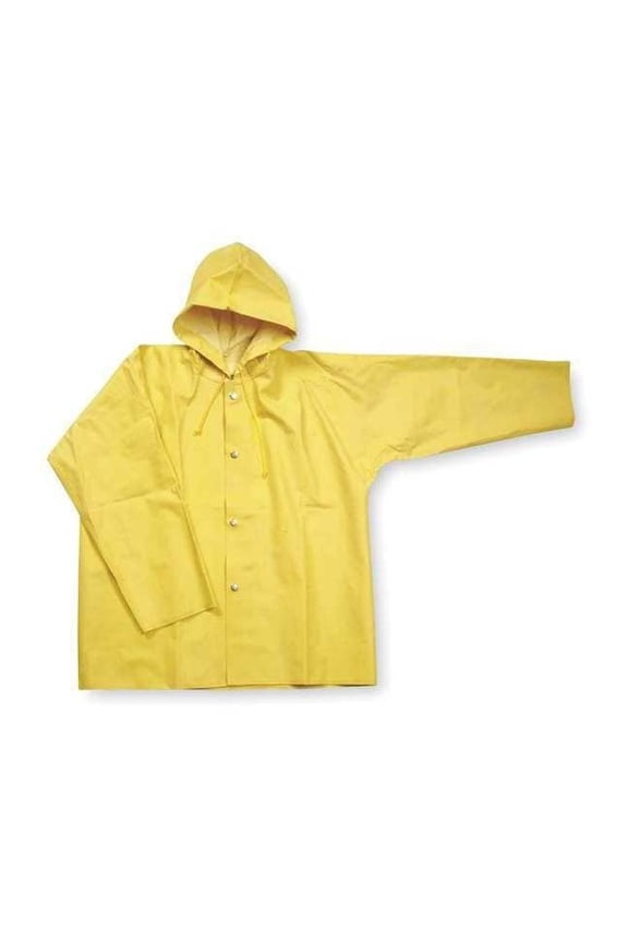 Rain Jacket with Hood,Yellow,M 4T233