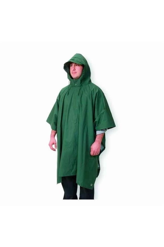 Rain Poncho,Green,Universal 1EJY1