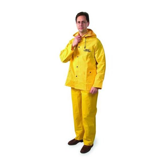 Condor Rain Suit,Jacket/Bib,Unrated,Yellow,2XL 5T915