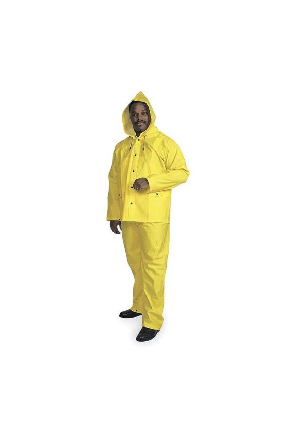 Rain Suit,Jacket/Bib,Unrated,Yellow,S 4T224