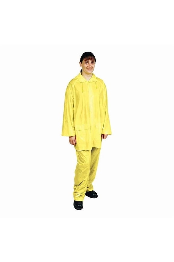 Rain Suit,Jacket/Pant,Unrated,Yellow,XL 2RB38
