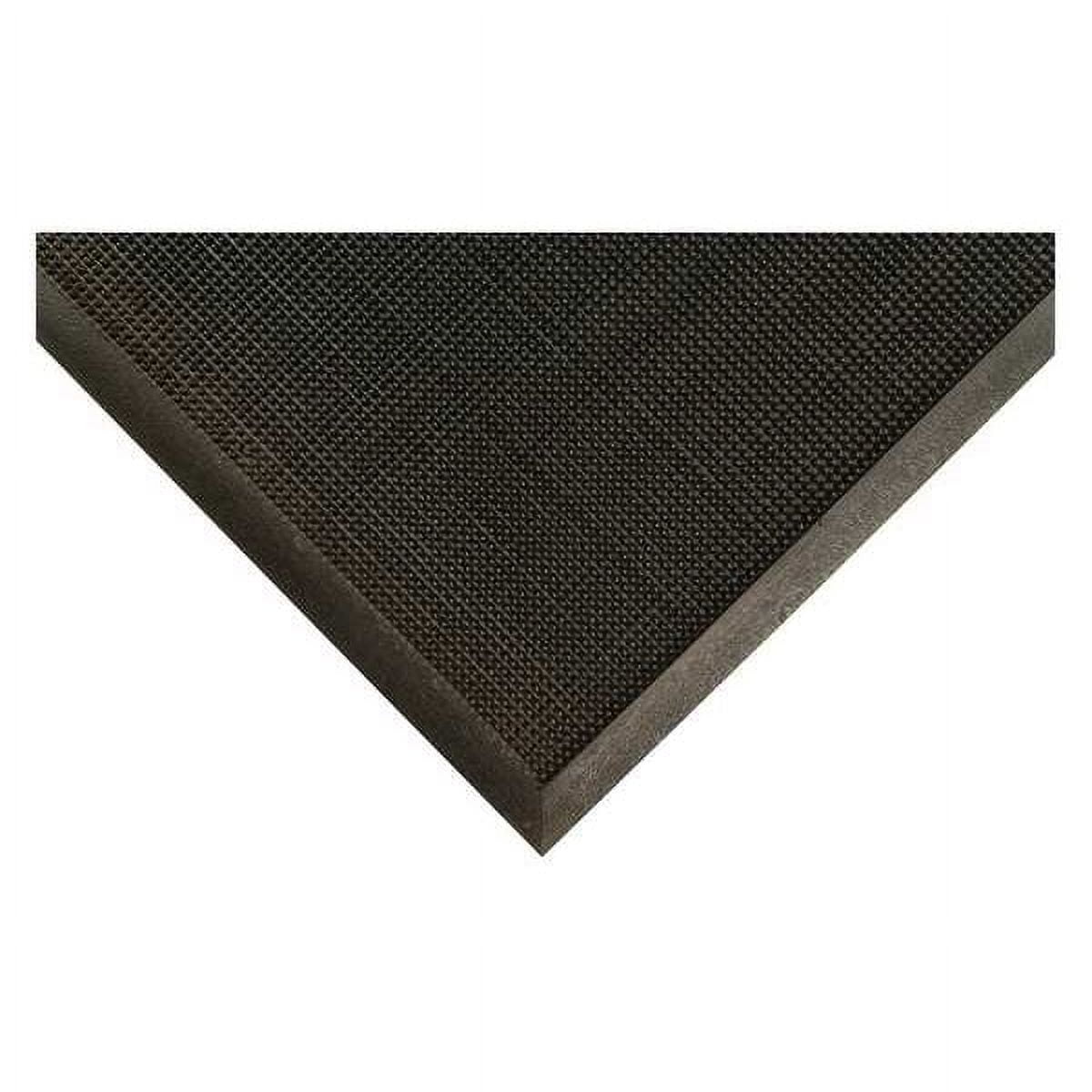 Black Flexible Rubber Scraper Mat with Suction Cups, 24" x 32"
