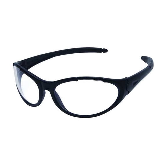 Freeze II, Safety Glasses, Anti-Scratch, Clear Lens, Black Frame, Full-Frame 1FYZ1