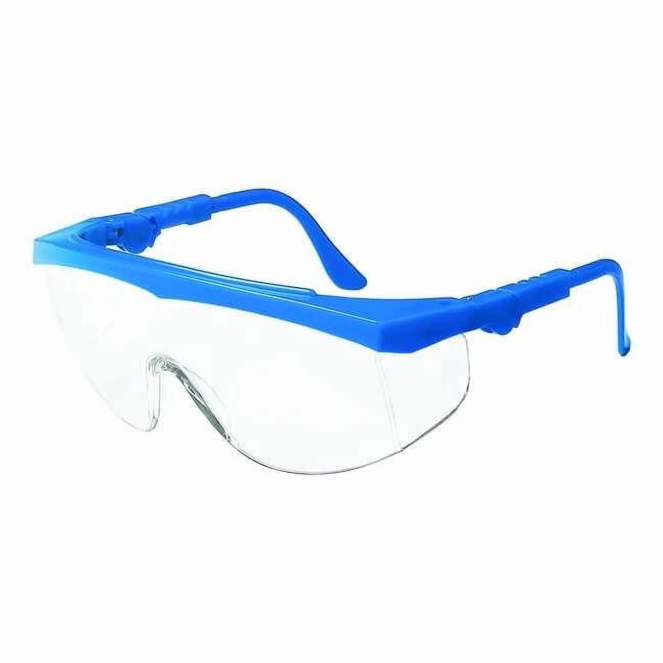 Spirit, Safety Glasses, Anti-Scratch, Clear Lens, Blue Frame, Half-Frame 1VW24 Pack of 12