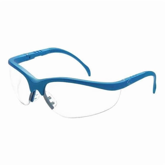 Nome, Safety Glasses, Anti-Scratch, Clear Lens, Blue Frame, Half-Frame 4VAZ1